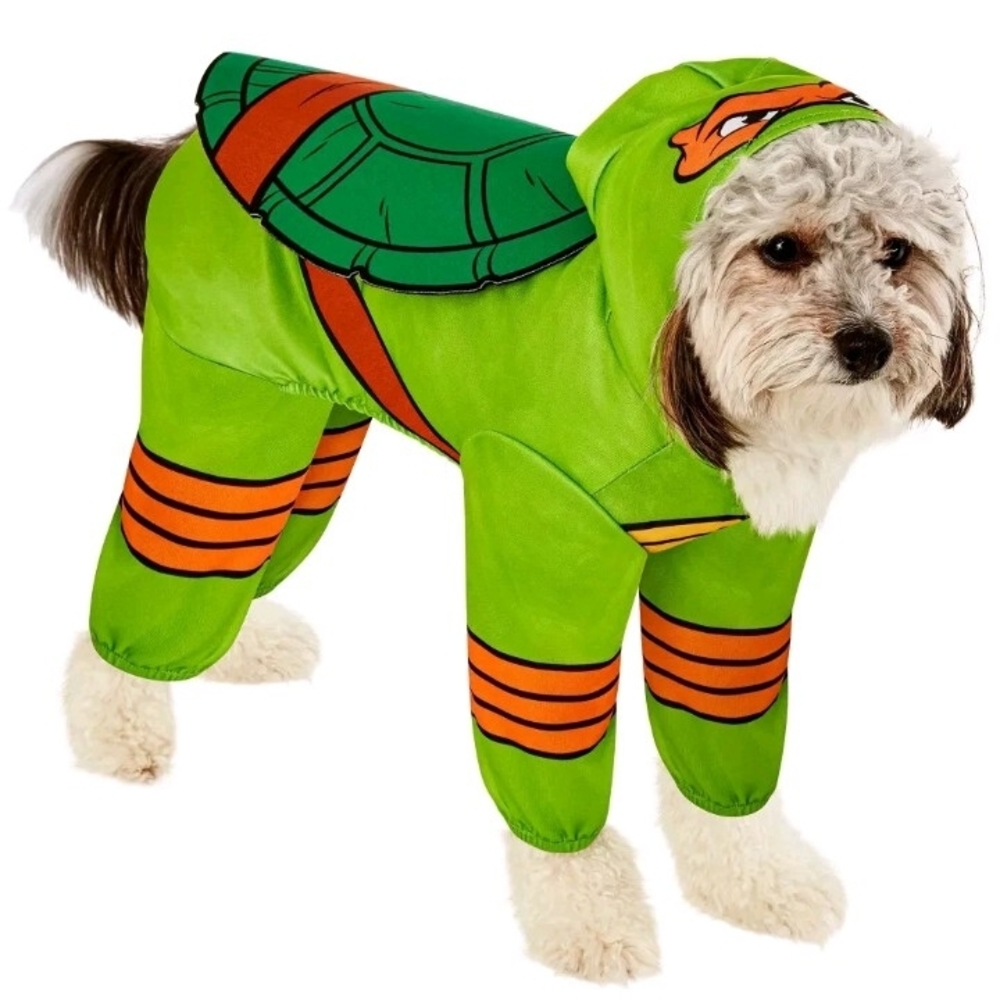 TEENAGE MUTANT NINJA TURTLES MICHELANGELO PET DOG HALLOWEEN COSTUME - NEW